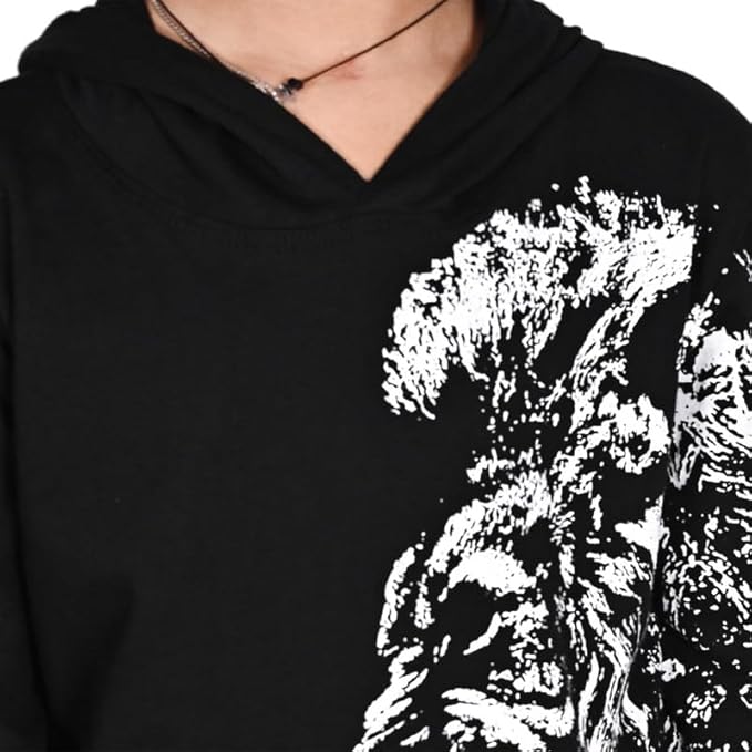 Stylish Boys' Black Hoodie and Pant Set with Bold Lion Print ? Trendy and Comfortable Outfit (13-14 Years) - Image 3