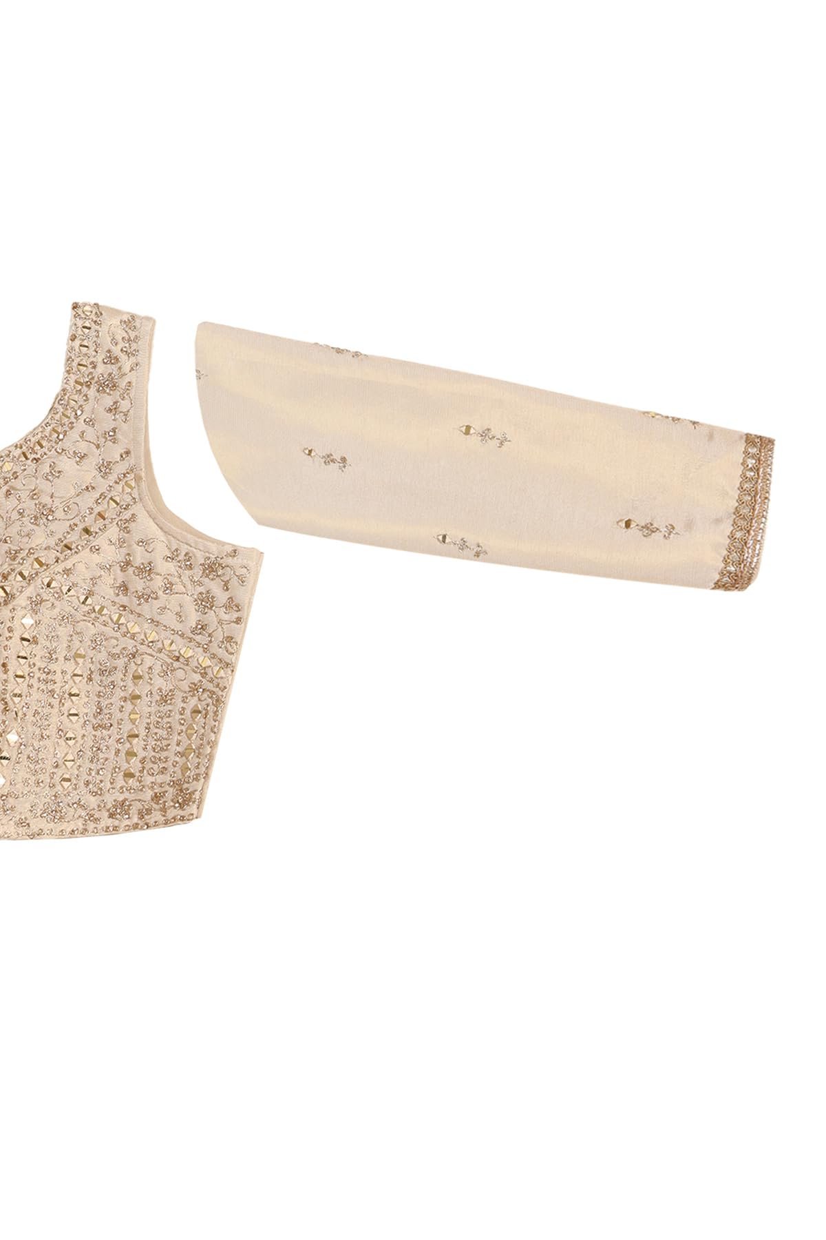 Soch Women's Brocade Lehenga Choli Set (OWS5CD21774_Off White_XL) - Image 2