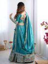 MILINSA Women's Crepe Silk Sequence Embroidery and Zari Work Rajsthani Lehenga Choli with Dupatta