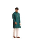 SOJANYA (Since 1958 Men's Jacquard Silk Kurta & Churidaar Pyjama
