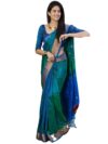 SGF11 Women's Kanjivaram Zari Woven Soft Silk Saree With Unstiched Blouse Piece (Rama Green)